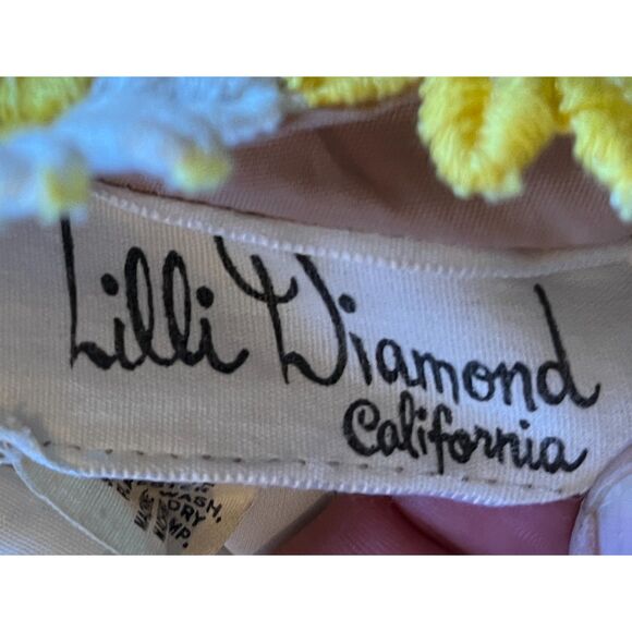 Vintage Lilli Diamond California White Daisy Bodice Maxi Dress  Women's Sz Small - Picture 4 of 12